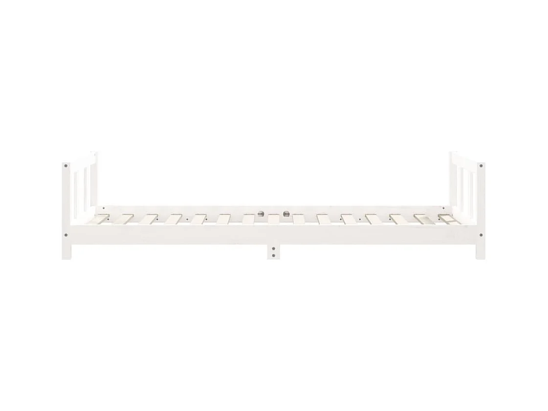 Cadre de lit pour enfants blanc 90x190 bois de pin massif