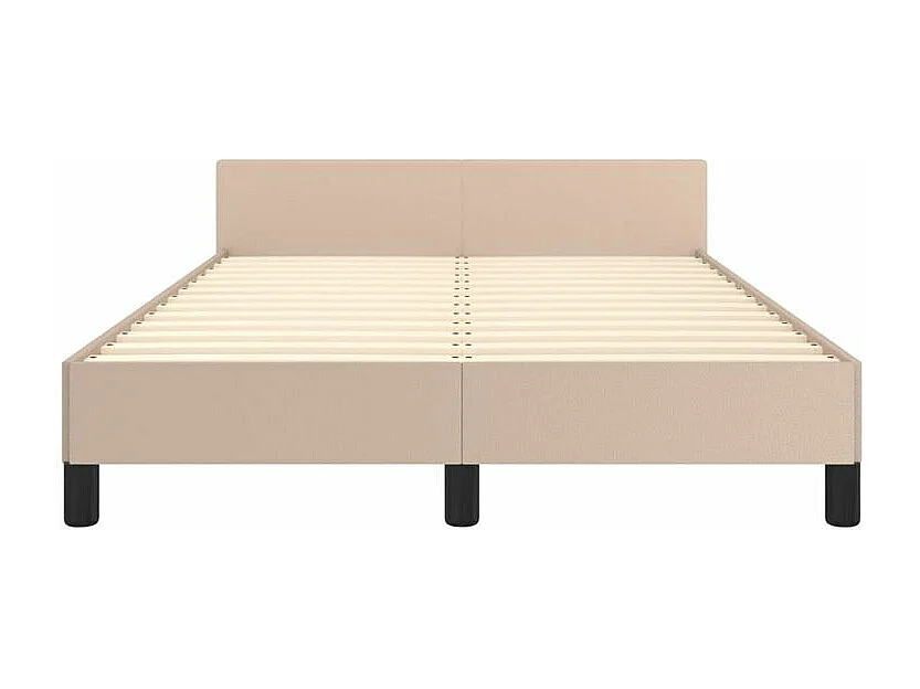 Cadre de lit avec tête de lit Cappuccino 120x200 Similicuir