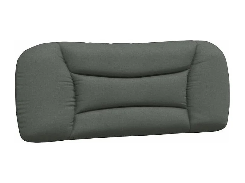 Lit avec matelas gris foncé 100x200 tissu