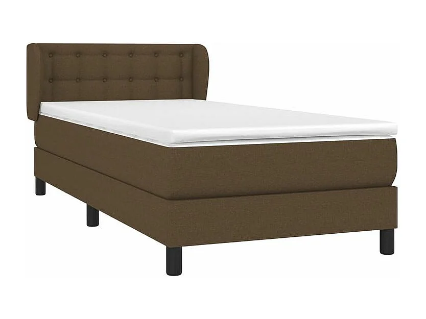 Sommier à lattes de lit avec matelas Marron foncé 90x190