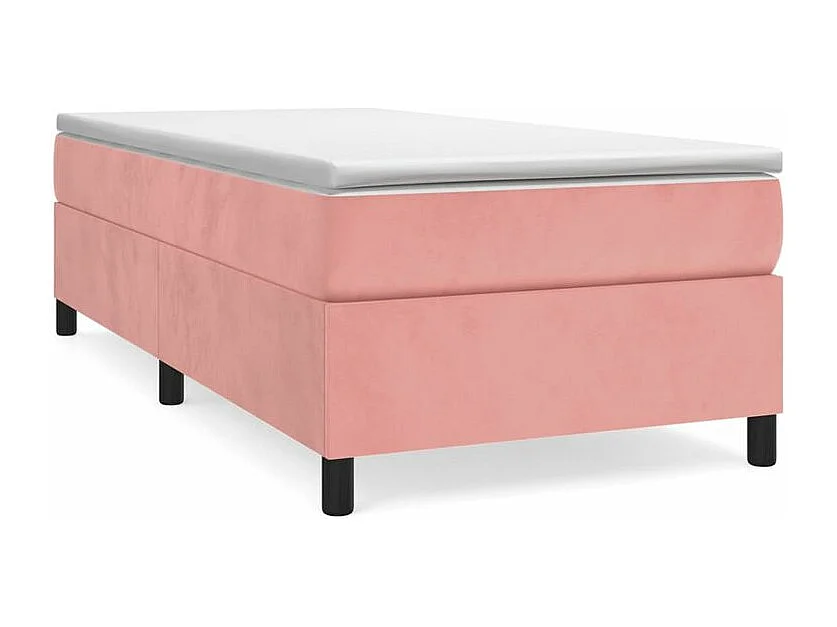 Sommier à lattes de lit avec matelas Rose 100x200 Velours