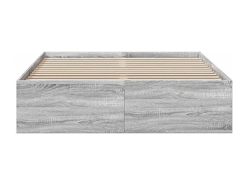 Cadre de lit sonoma gris 135x190 bois d'ingénierie