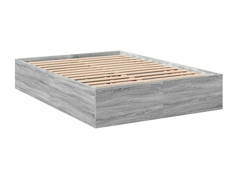 Cadre de lit sonoma gris 135x190 bois d'ingénierie