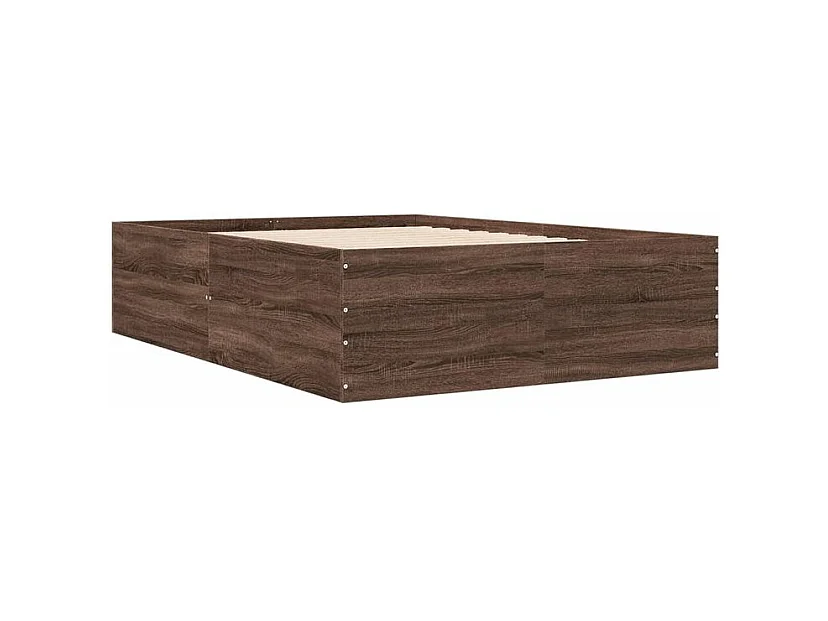 Cadre de lit chêne marron 140x200 bois d'ingénierie