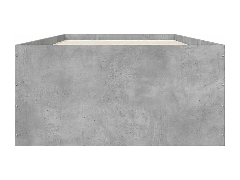 Cadre de lit gris béton 100x200 bois d'ingénierie