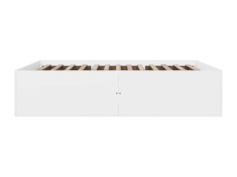 Cadre de lit blanc 160x200 bois d'ingénierie