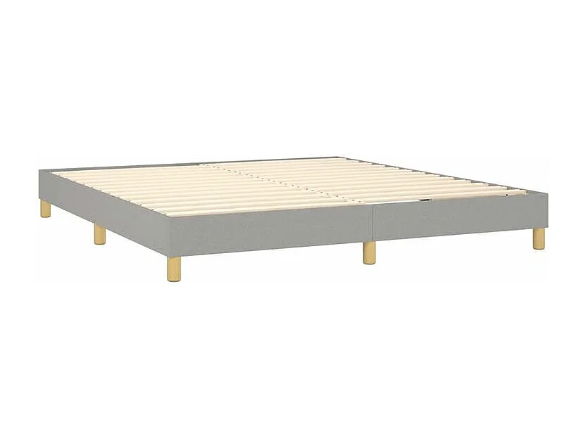 Sommier à lattes de lit avec matelas Gris clair 160x200 Tissu