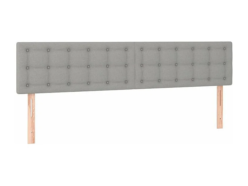 Sommier à lattes de lit avec matelas Gris clair 160x200 Tissu
