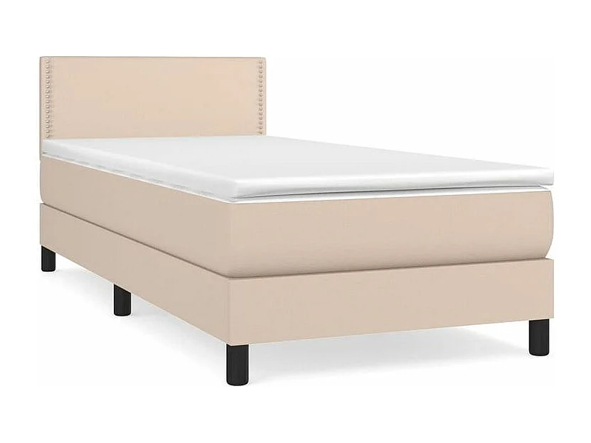 Sommier à lattes de lit avec matelas Cappuccino 90x200