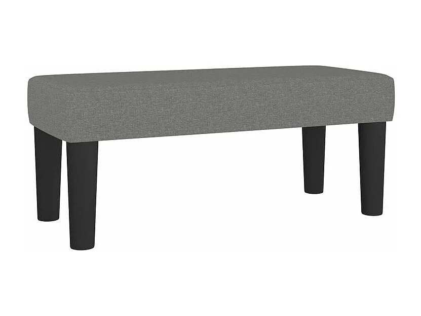 Sommier à lattes de lit avec matelas Gris foncé 100x200 Tissu