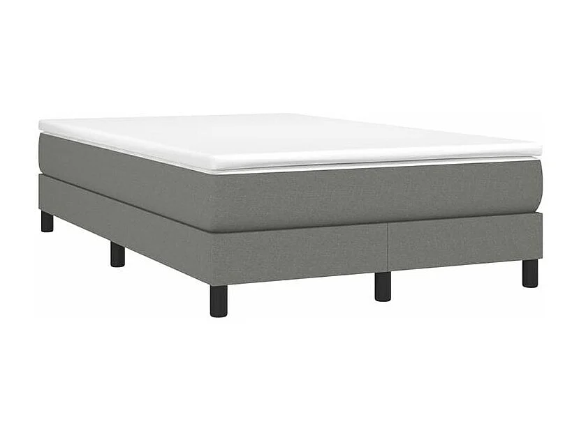 Sommier à lattes de lit avec matelas Gris foncé 120x200 Tissu