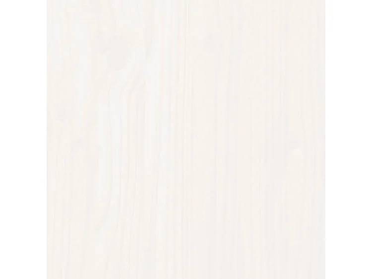 Cadre de lit blanc 150x200 très grand bois de pin massif