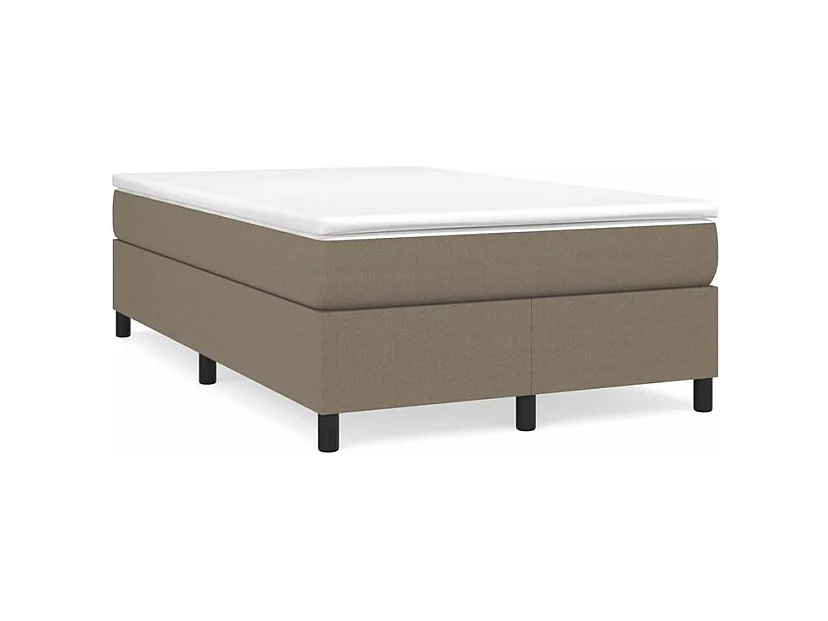 Sommier à lattes de lit avec matelas Taupe 120x200 Tissu