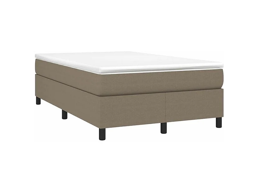 Sommier à lattes de lit avec matelas Taupe 120x200 Tissu