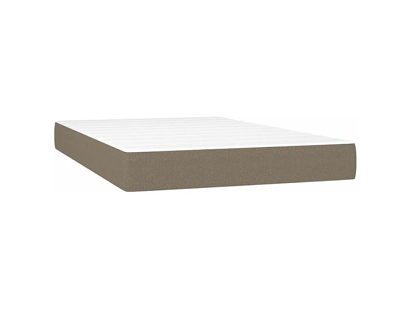 Sommier à lattes de lit avec matelas Taupe 120x200 Tissu