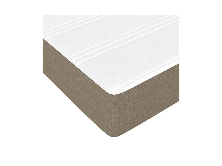 Sommier à lattes de lit avec matelas Taupe 120x200 Tissu