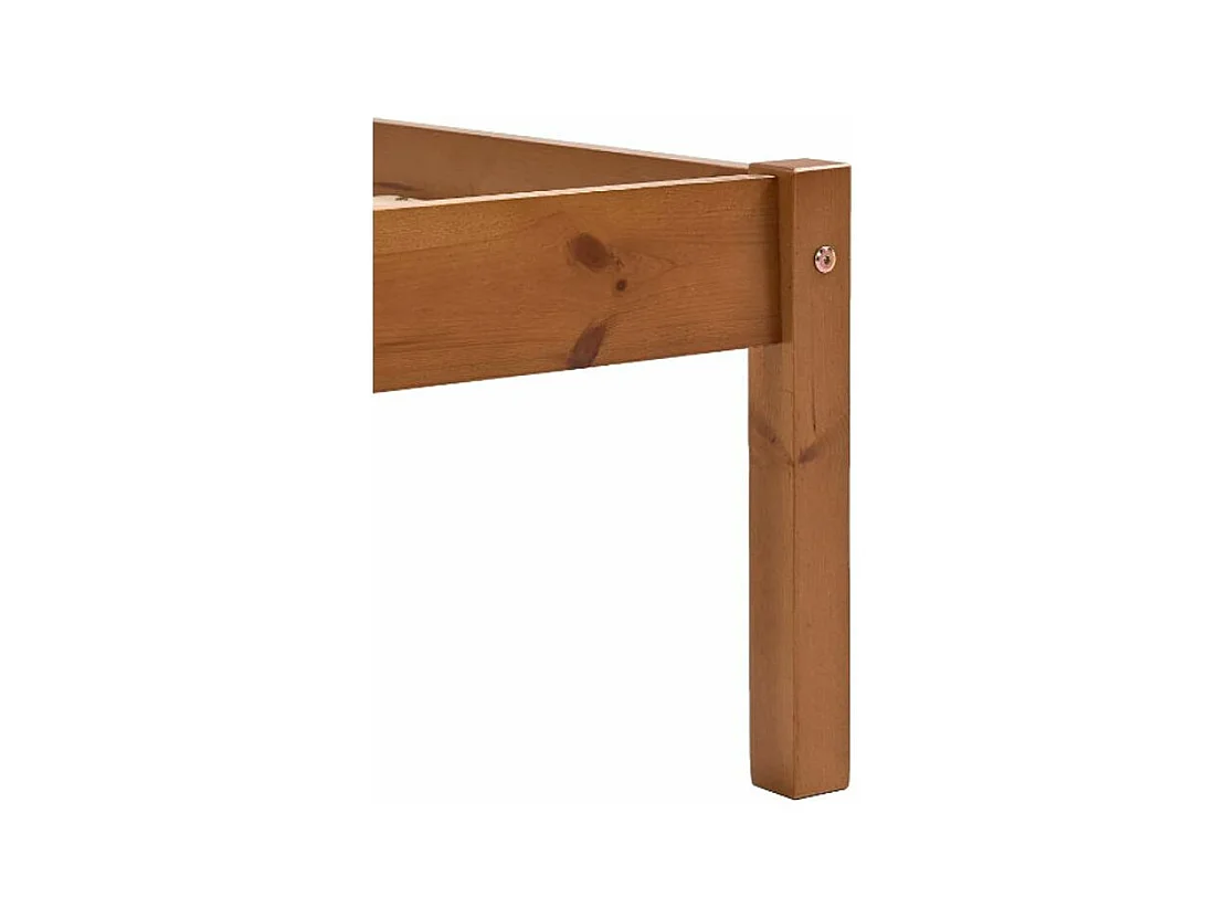 Lit adulte pin massif foncé Dorma 140x200