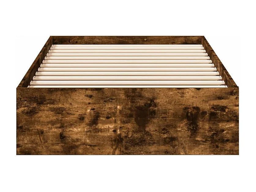 Cadre de lit et tiroirs chêne fumé 90x200 bois d'ingénierie