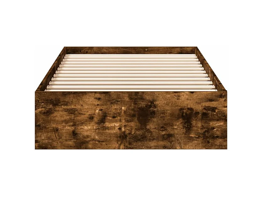 Cadre de lit et tiroirs chêne fumé 90x200 bois d'ingénierie