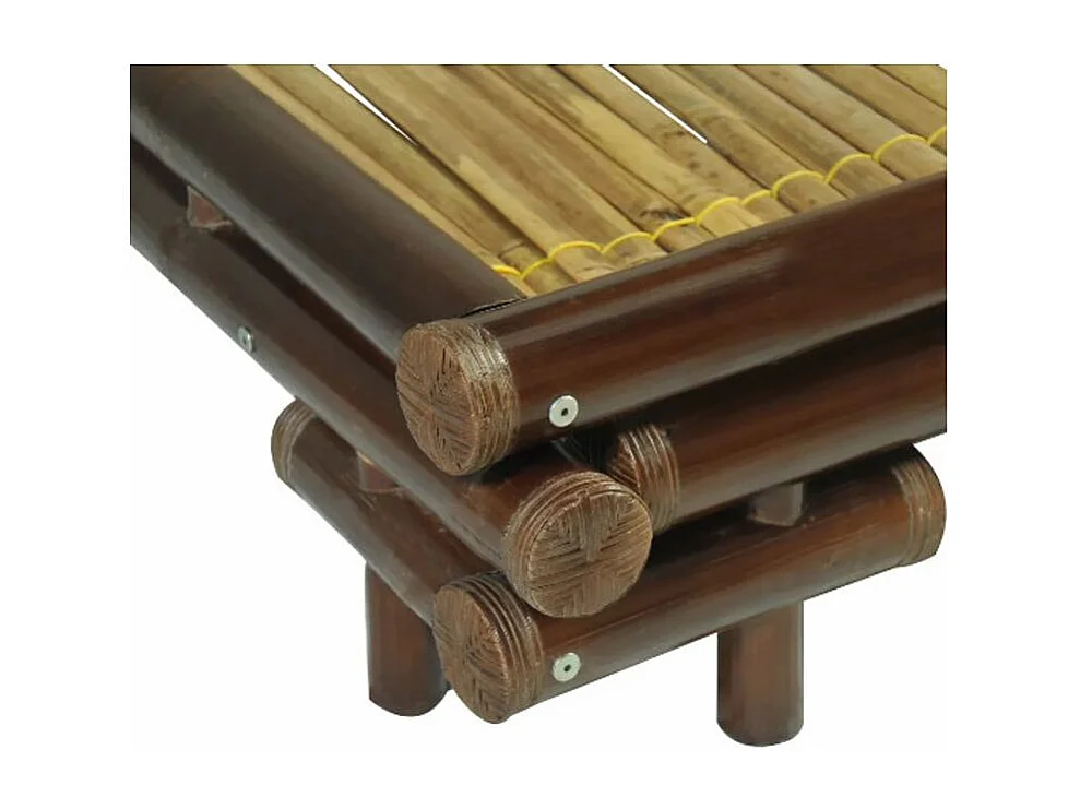 Bedframe bamboe donkerbruin 140x200 cm