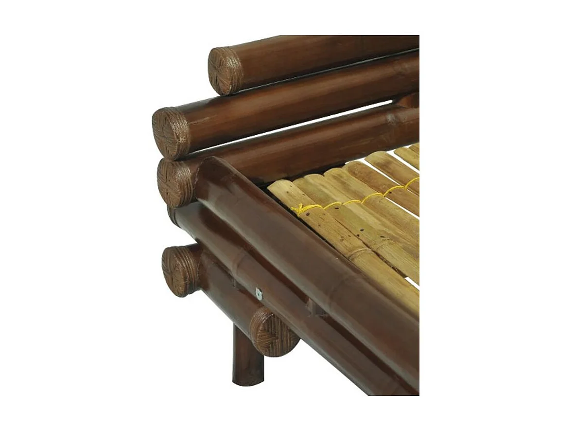 Bedframe bamboe donkerbruin 140x200 cm