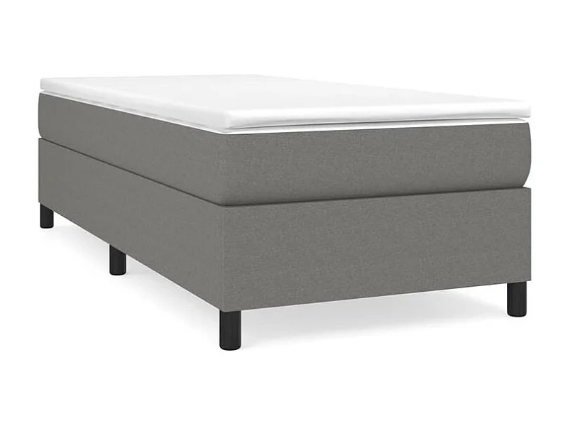 Sommier à lattes de lit avec matelas Gris foncé 80x200 Tissu