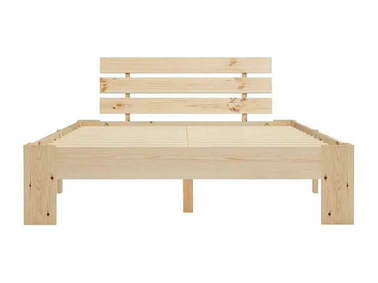 Lit adulte pin massif clair Cozy 140x200