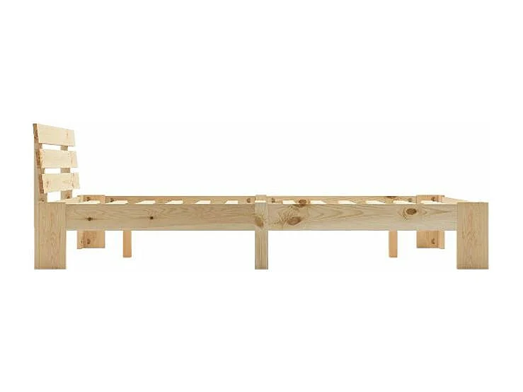 Lit adulte pin massif clair Cozy 140x200