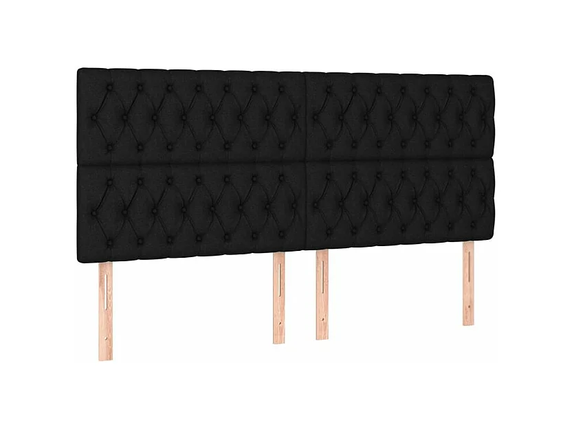 Sommier à lattes de lit avec matelas Noir 180x200 Tissu