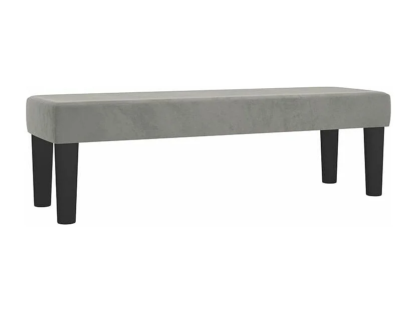 Sommier à lattes de lit et matelas Gris clair 140x190 Velours