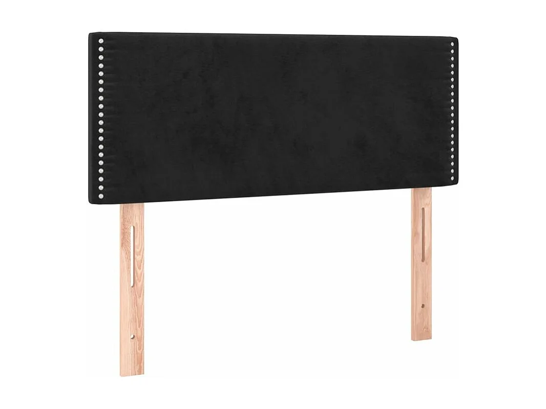 Sommier à lattes de lit avec matelas Noir 90x200 Velours