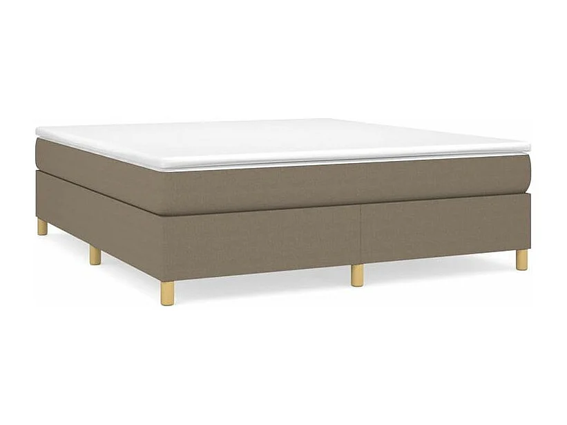 Sommier à lattes de lit avec matelas Taupe 160x200 Tissu