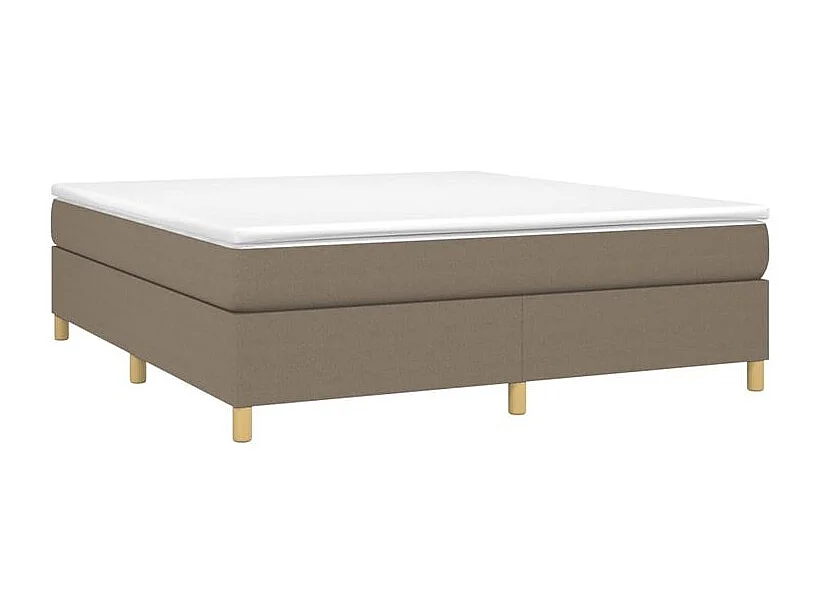 Sommier à lattes de lit avec matelas Taupe 160x200 Tissu
