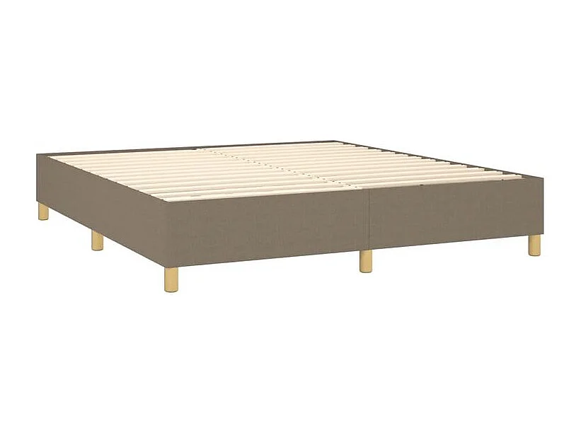 Sommier à lattes de lit avec matelas Taupe 160x200 Tissu