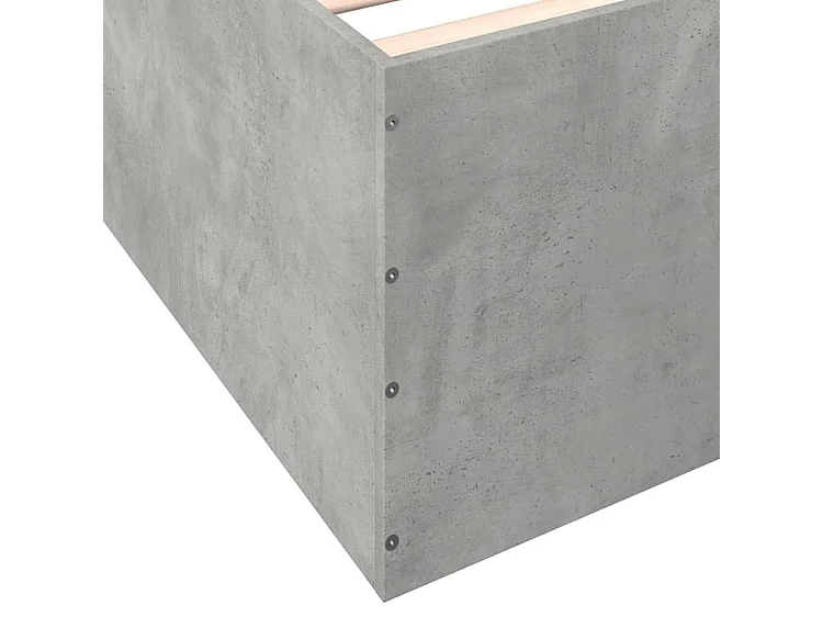 Cadre de lit gris béton 120x190 bois d'ingénierie