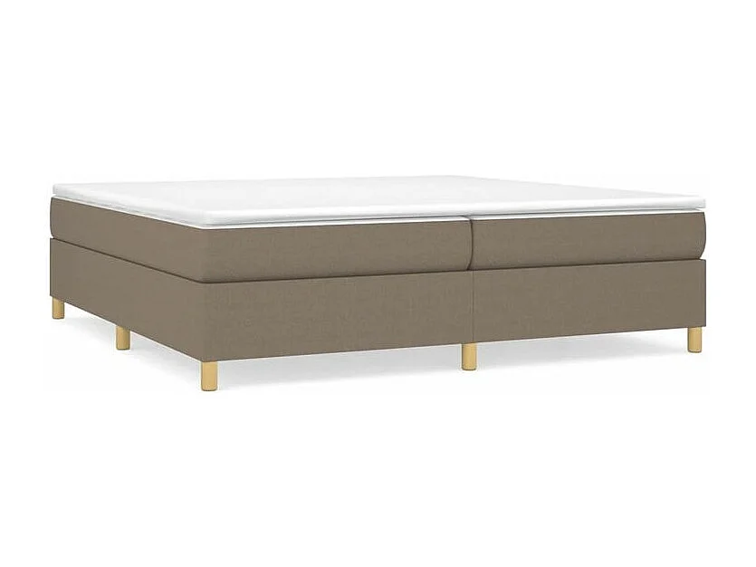 Sommier à lattes de lit avec matelas Taupe 200x200 Tissu