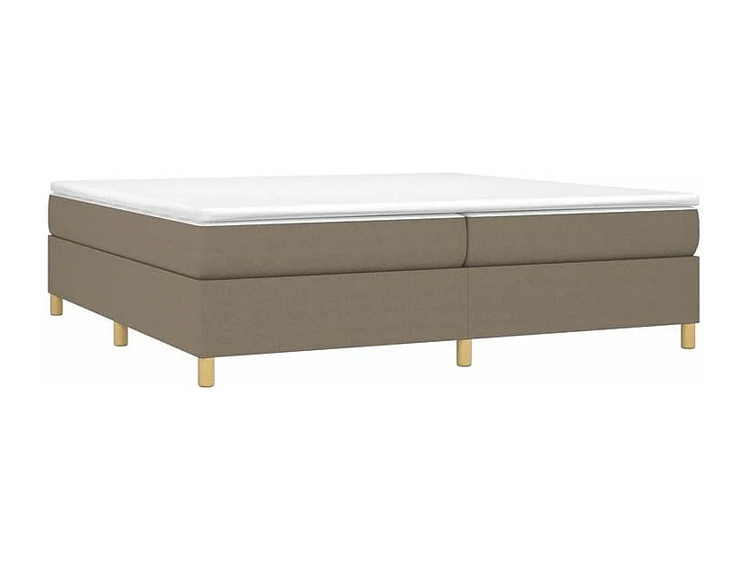 Sommier à lattes de lit avec matelas Taupe 200x200 Tissu