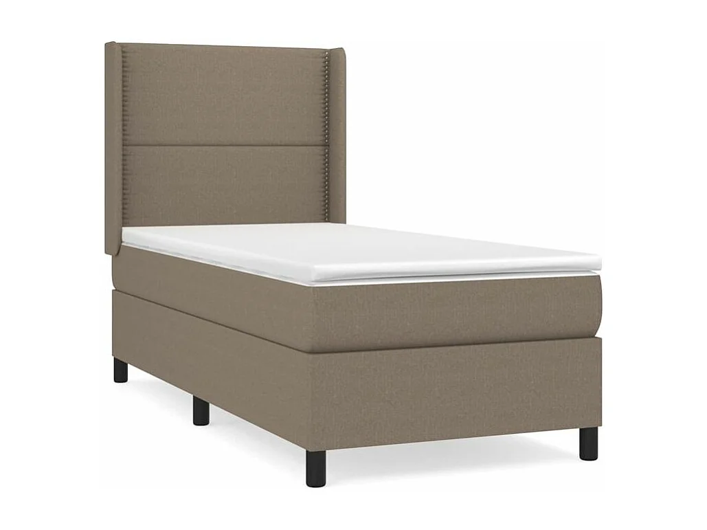 Sommier à lattes de lit avec matelas Taupe 80x200 Tissu