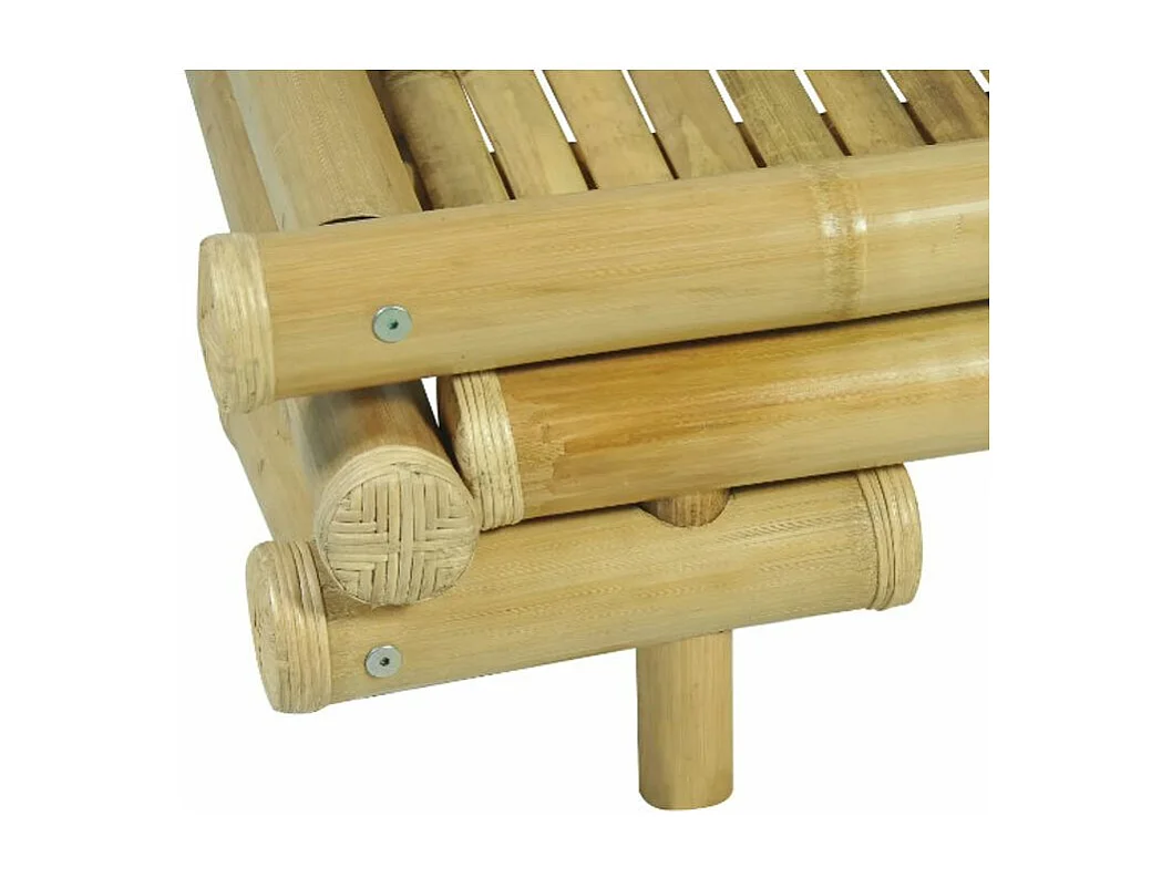 Lit adulte bambou et rotin clair Kyca 180x200