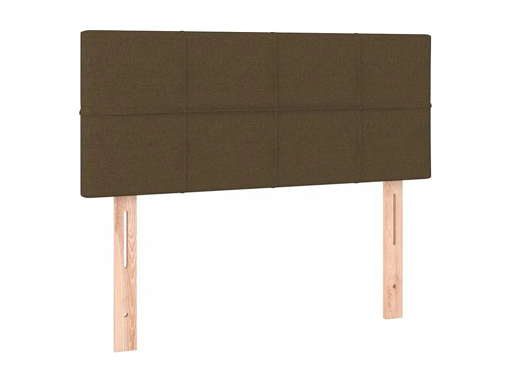 Sommier à lattes de lit matelas et LED Marron foncé 100x200