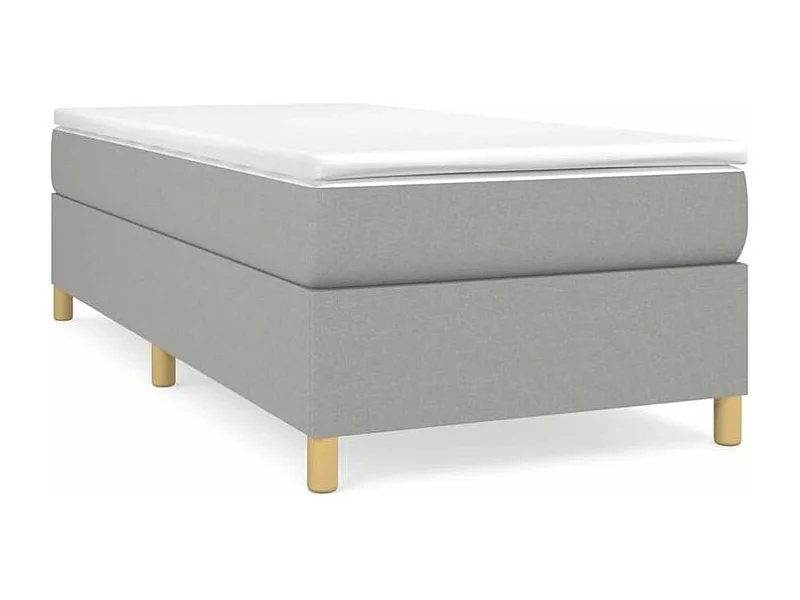 Sommier à lattes de lit avec matelas Gris clair 80x200 Tissu