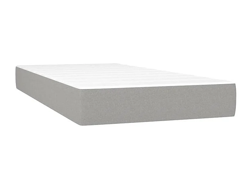 Sommier à lattes de lit matelas LED Gris clair 90x190 Tissu