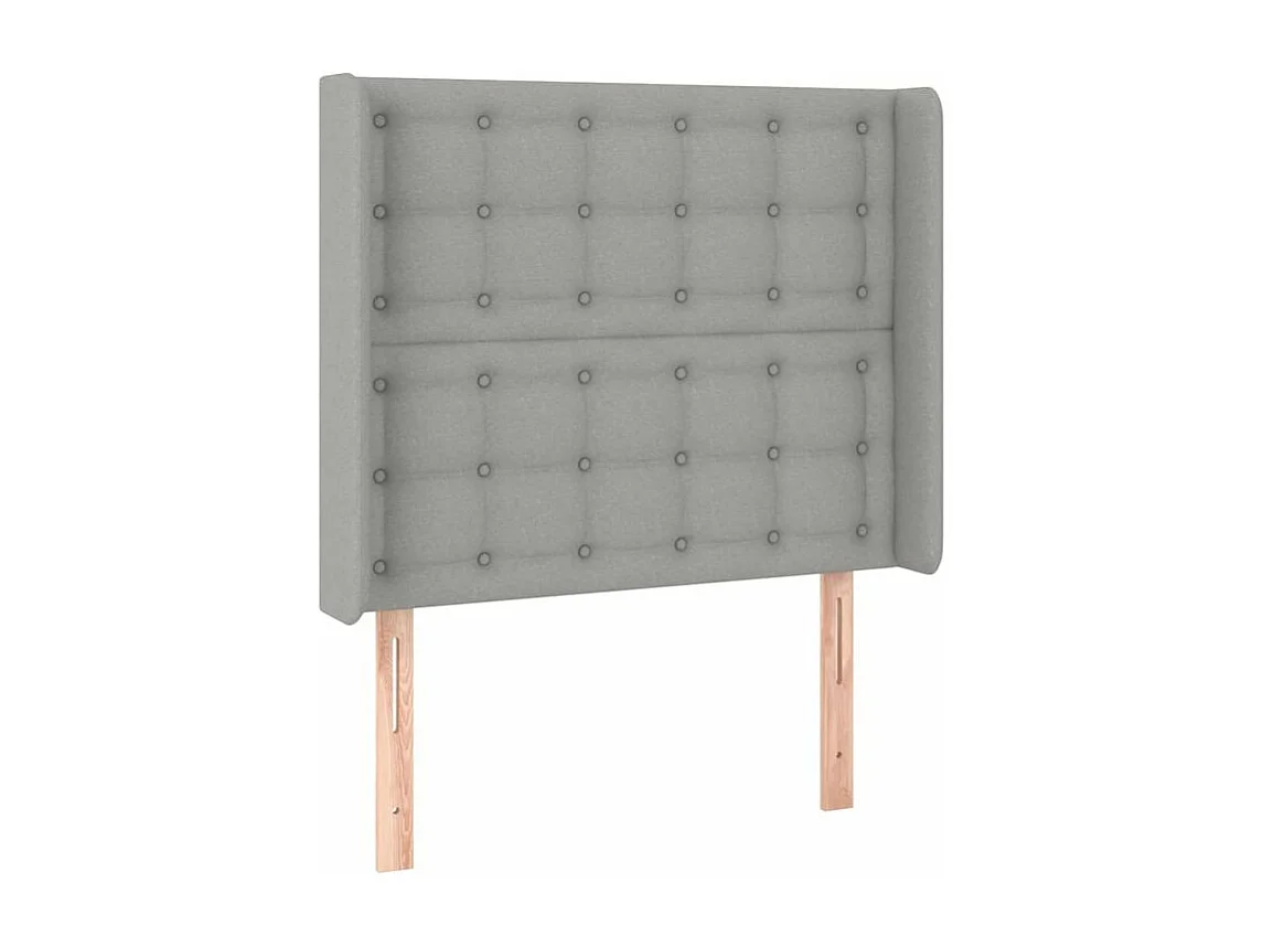 Sommier à lattes de lit matelas LED Gris clair 90x190 Tissu