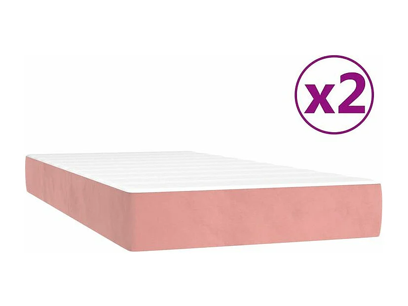 Sommier à lattes de lit avec matelas Rose 200x200 Velours