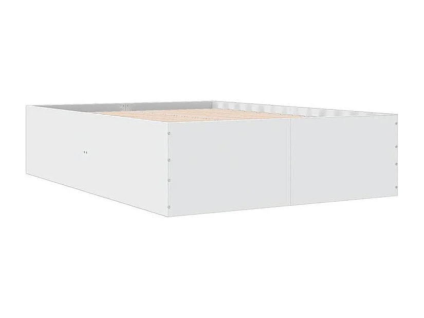 Cadre de lit blanc 120x200 bois d'ingénierie