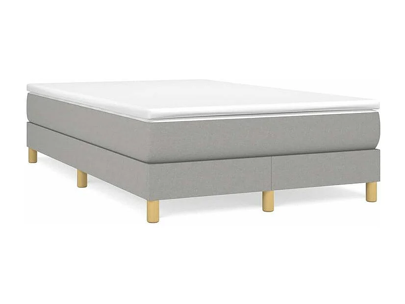 Sommier à lattes de lit avec matelas Gris clair 120x200 Tissu