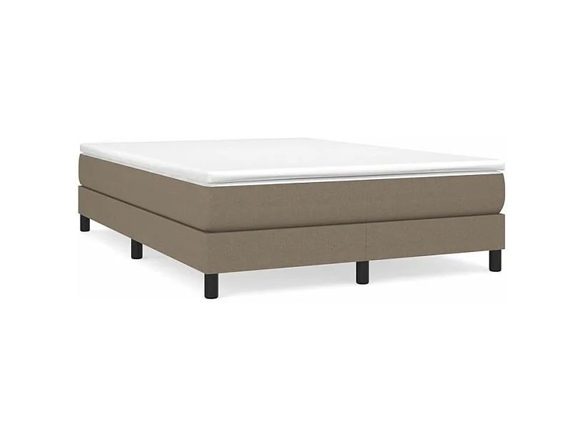 Sommier à lattes de lit avec matelas Taupe 140x200 Tissu