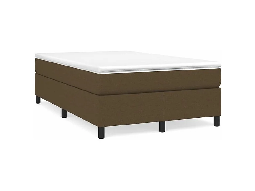 Sommier à lattes de lit avec matelas Marron foncé 120x200