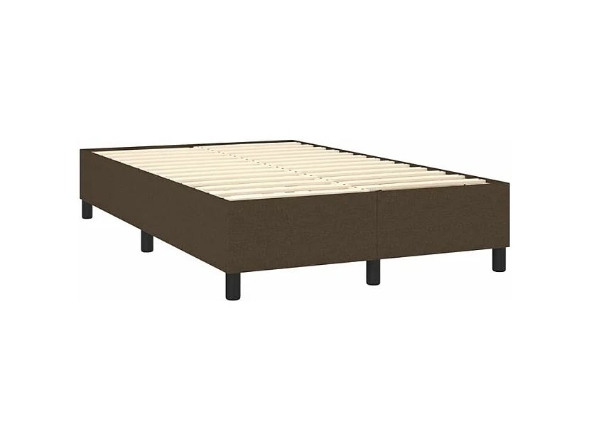 Sommier à lattes de lit avec matelas Marron foncé 120x200