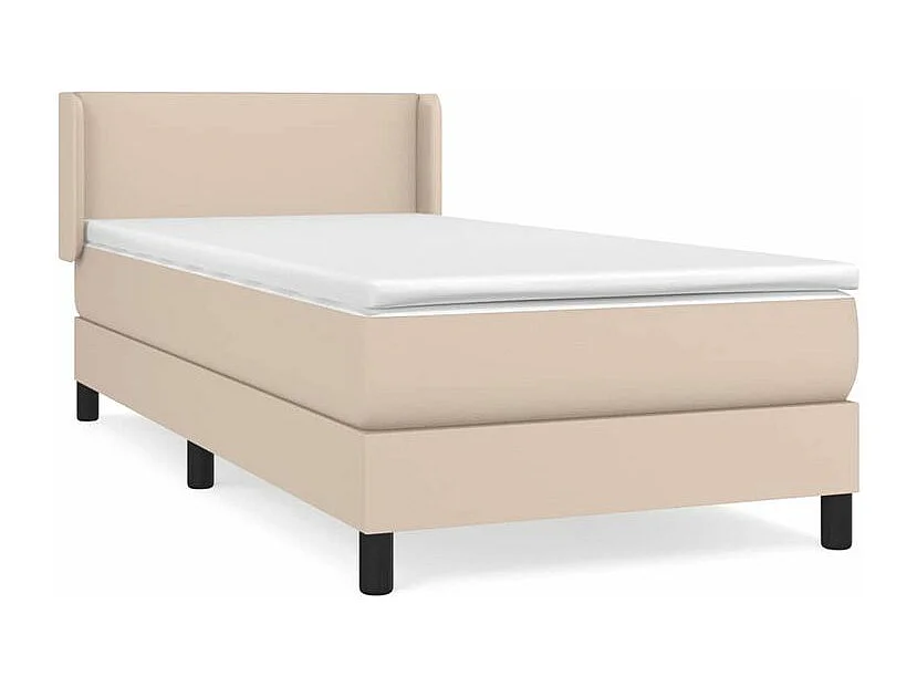 Sommier à lattes de lit avec matelas Cappuccino 80x200